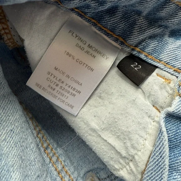 Flying Monkey Ripped Light Blue Flare Jeans - Picture 4 of 5